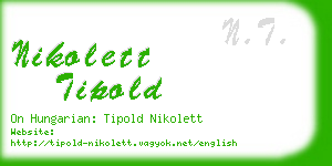 nikolett tipold business card